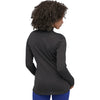 Patagonia Women's Capilene Thermal Weight Zip Neck in Black model view angle