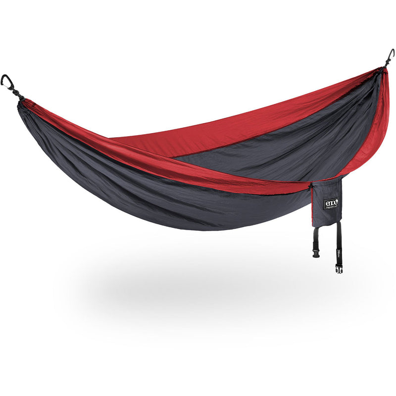 Eagles Nest Outfitters SingleNest Hammock in Charcoal/Red angle