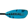 Aqua-Bound Aerial Minor Fiberglass Versa-Lok Bent Shaft 2-Piece Kayak Paddle in Blue right blade frontside