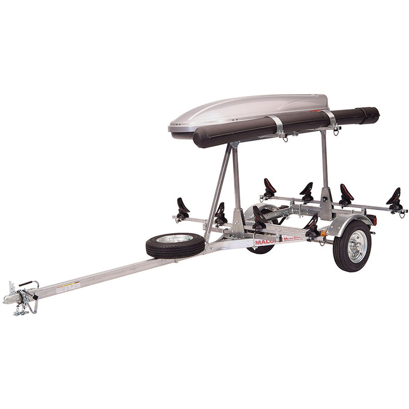 Malone MicroSport LowBed 2-Boat Saddle Up Pro Kayak Trailer Package w/ 2nd Tier angle