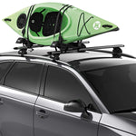 Thule Hull-a-Port XTR Kayak Roof Rack with a single boat loaded