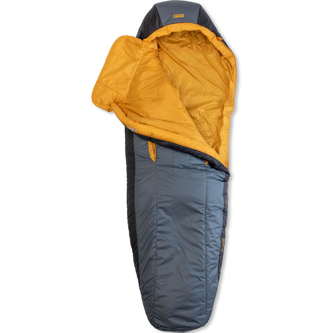 Nemo Men's Forte Endless Promise 35 Synthetic Sleeping Bag in Fortress/Mango open