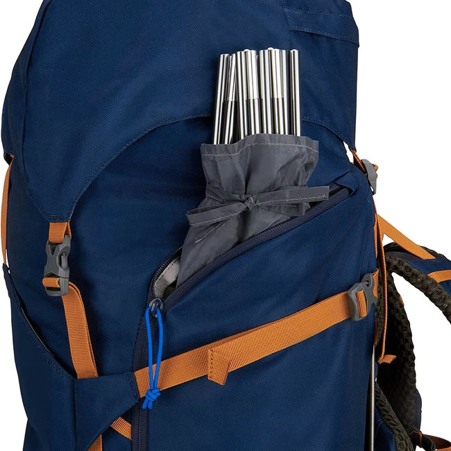 Glendale 105 Backpack in Pageant Blue/Cathay Spice side pocket