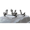 Malone VersaRail Universal Crossbars with 2 J-Carriers installed on a car angleview