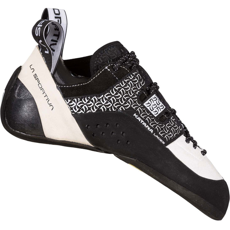 La Sportiva Women's Katana Lace Rock Climbing Shoes in White/Black side