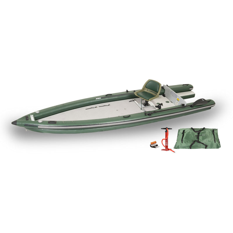 Sea Eagle FishSkiff 16 Inflatable Fishing Boat Solo Startup Package