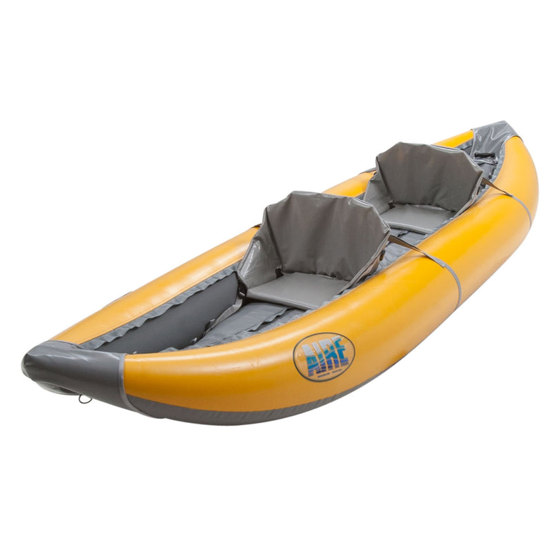 AIRE Lynx II Tandem Inflatable Kayak in Yellow angle