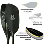 Werner Sho-Gun Carbon Bent Shaft Whitewater Kayak Paddle details