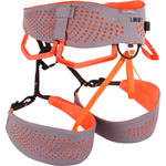 Mammut Women's Comfort Knit Fast Adjust Rock Climbing Harness in Shark/Safety Orange angle