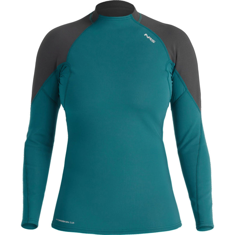 NRS Women's HydroSkin 0.5 Long Sleeve Shirt in Harbor/Graphite front