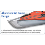 Advanced Elements AdvancedFrame Ultralite Inflatable Kayak in Lime/Gray rib frame design