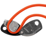 Petzl GriGri + Belay Device in Gray rope installation