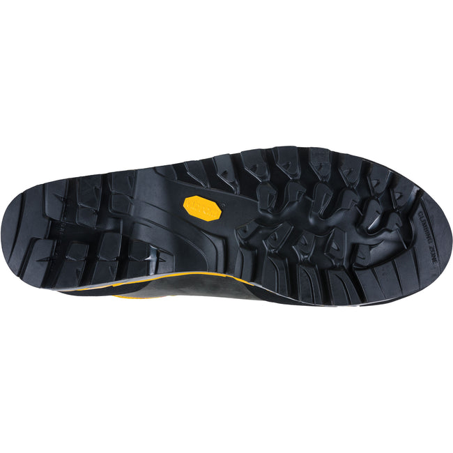 La Sportiva Men's Trango Tech Leather GORE-TEX Mountaineering Boots in Black/Yellow sole