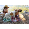 PackTowl Luxe Microfiber Beach Towel in Lake Blue lifestyle