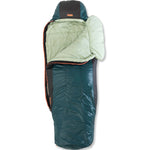 Nemo Women's Tempo 20 Synthetic Sleeping Bag in Lagoon/Celadon Green open