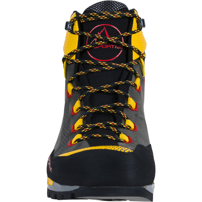 La Sportiva Men's Trango Tech Leather GORE-TEX Mountaineering Boots in Black/Yellow front