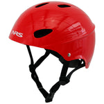 NRS Havoc Livery Kayak Helmet in Red angle