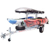 Malone MegaSport LowBed 2-Boat Saddle Up Pro Kayak Trailer Package with 2nd Tier with kayak loaded front