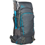 Kelty Asher 55 Backpack in Beluga/Stormy Blue carry trekking pole