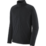 Patagonia Men's Capilene Mid Weight Zip Neck Shirt in Black angle