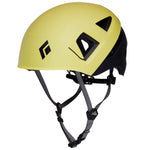 Black Diamond Capitan Rock Climbing Helmet in Lemon Grass/Black angle view