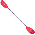 Werner Powerhouse Fiberglass Bent Shaft Whitewater Kayak Paddle in Red angle