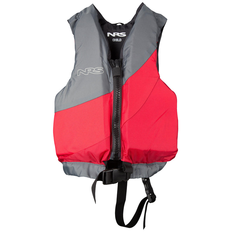 NRS Crew Child Lifejacket (PFD) in Red/Gray front