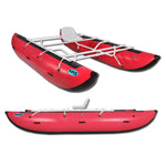 NRS River Cat 14 Cataraft in Red angle