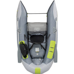 Outcast OSG Stealth Pro Frameless Pontoon Boat in Gray/Lime top