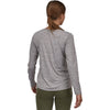 Patagonia Women's Capilene Cool Daily Long Sleeve Shirt in Feather Grey model back
