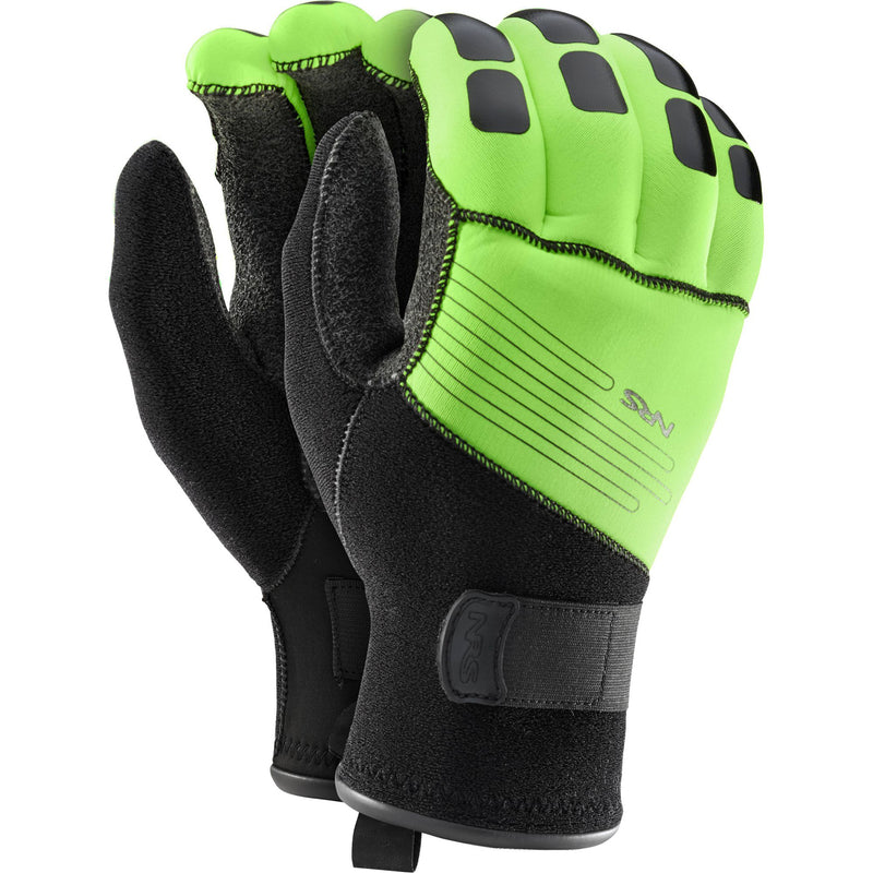 NRS Reactor Rescue Gloves in Hi Vis Green pair