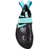 La Sportiva Women's Skwama Vegan Rock Climbing Shoes in Carbon/Turquoise front view