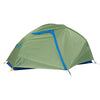 Marmot Tungsten 1 Person Backpacking Tent in Foliage/Dark Azure closed