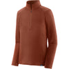 Patagonia Women's Capilene Thermal Weight Zip Neck in Burl Red angle