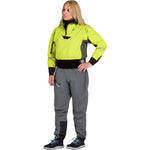 NRS Women's Orion Paddling Jacket in Lime model front