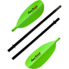 Aqua-Bound Manta Ray Fiberglass 4-Piece Kayak Paddle in Electric Green pieces
