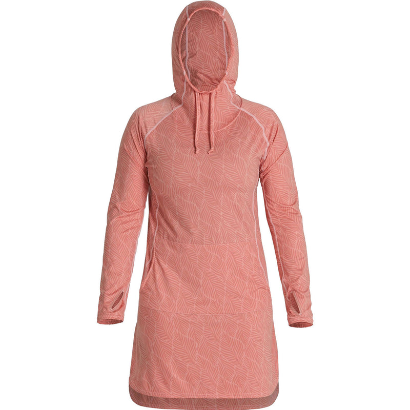NRS Women's Silkweight Hoodie Dress in Mauve front