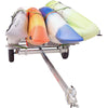 Malone EcoLight 4-Boat Stacker Kayak Trailer Package with kayak loaded front
