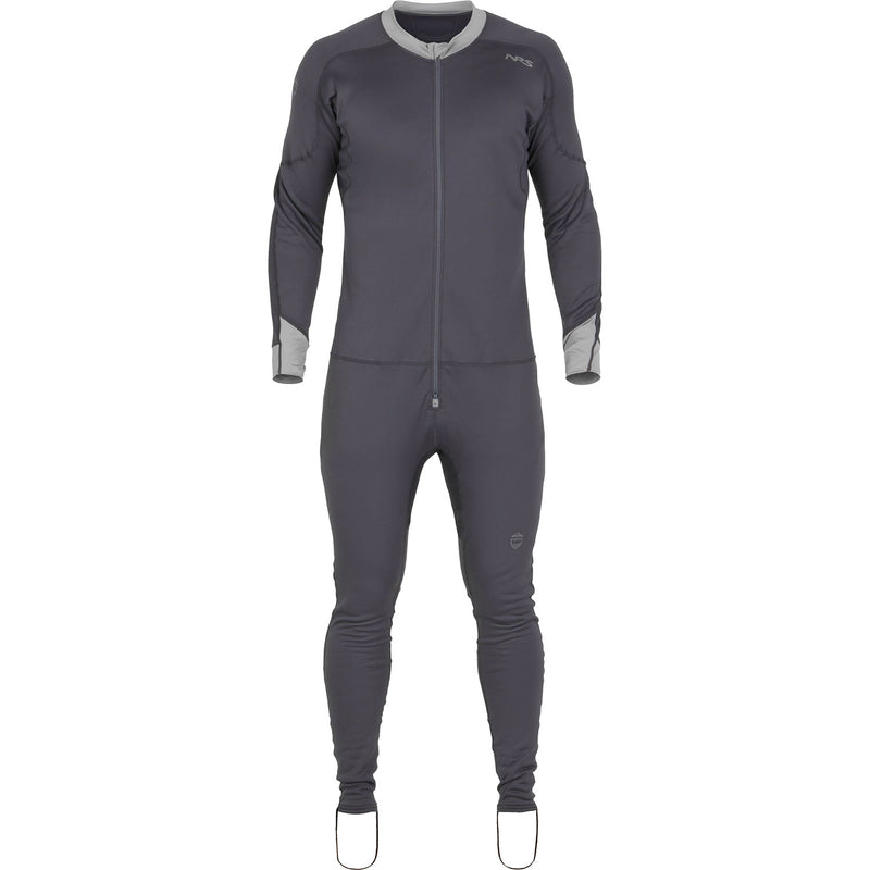 NRS Men's Expedition Weight Union Suit in Dark Shadow front