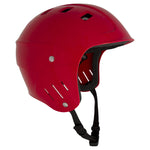 NRS Chaos Full-Cut Kayak Helmet in Red angle