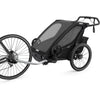 Thule Chariot Sport Bike Trailer in Midnight Black attached to a bike