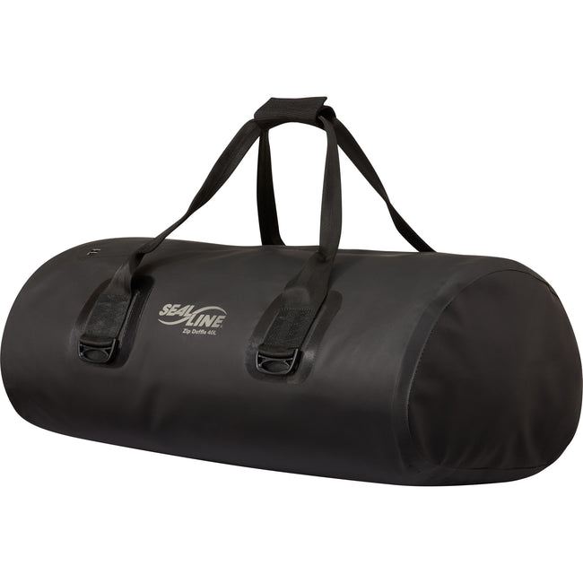 Seal Line Zip Duffle Bag in Black angle