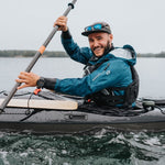 Aqua-Bound Sting Ray Carbon Posi-Lok 2-Piece Kayak Paddle used with kayak