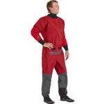 NRS Men's Explorer Semi-Dry Suit in Red model front