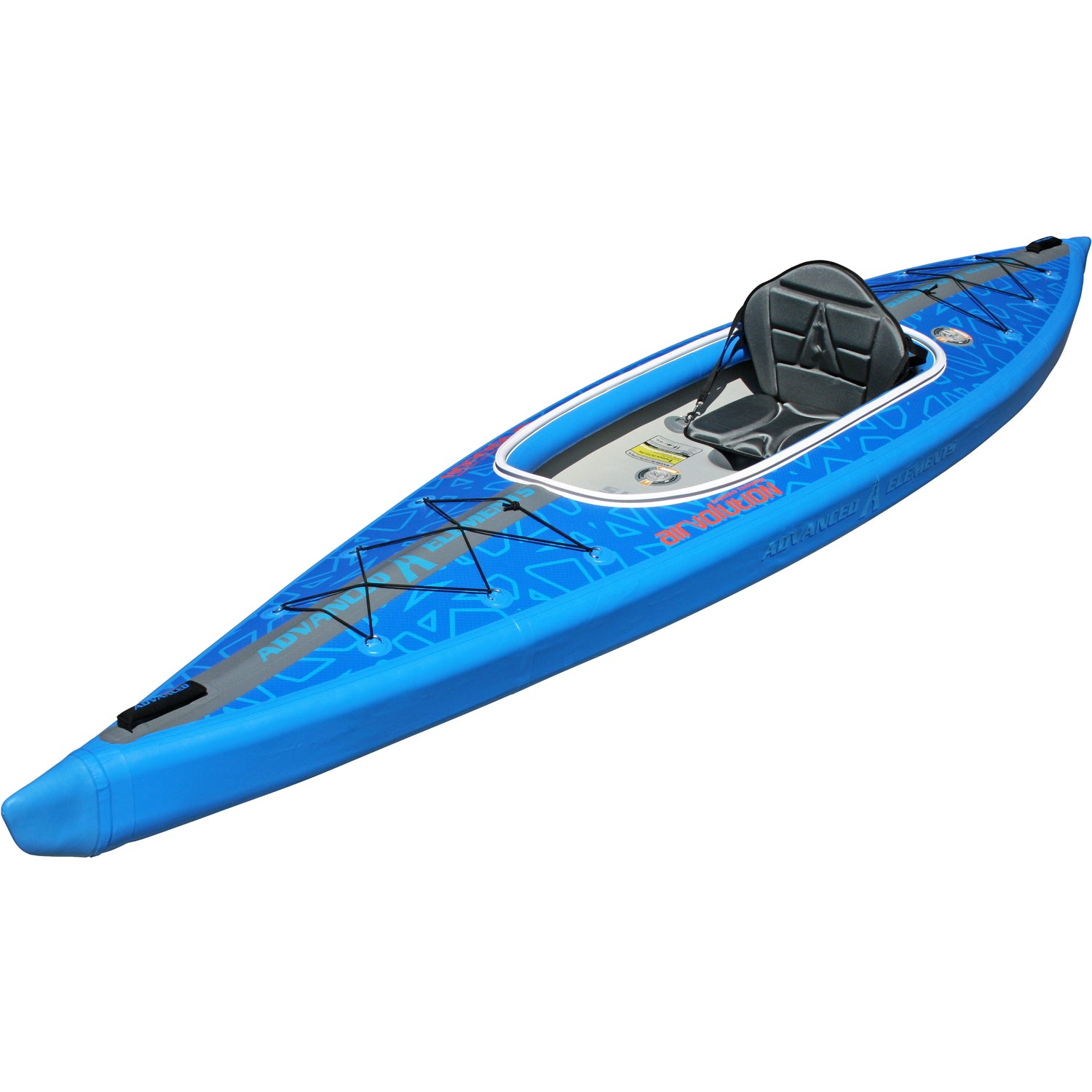 Advanced Elements AirVolution Inflatable Kayak in Blue/Gray angle