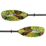 Bending Branches Angler Pro Fiberglass Straight Shaft 2-Piece Kayak Paddle in Glowtek blades