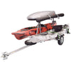 Malone MicroSport LowBed 2-Boat Saddle Up Pro Kayak Trailer Package w/ 2nd Tier with kayak loaded left