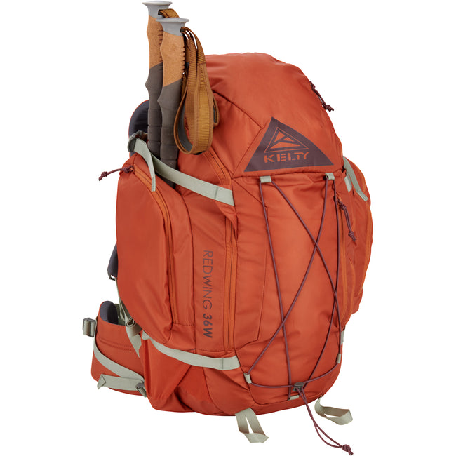Kelty Women's Redwing 36 Backpack in Cinnamon Stick/Iceberg Green carry trekking pole
