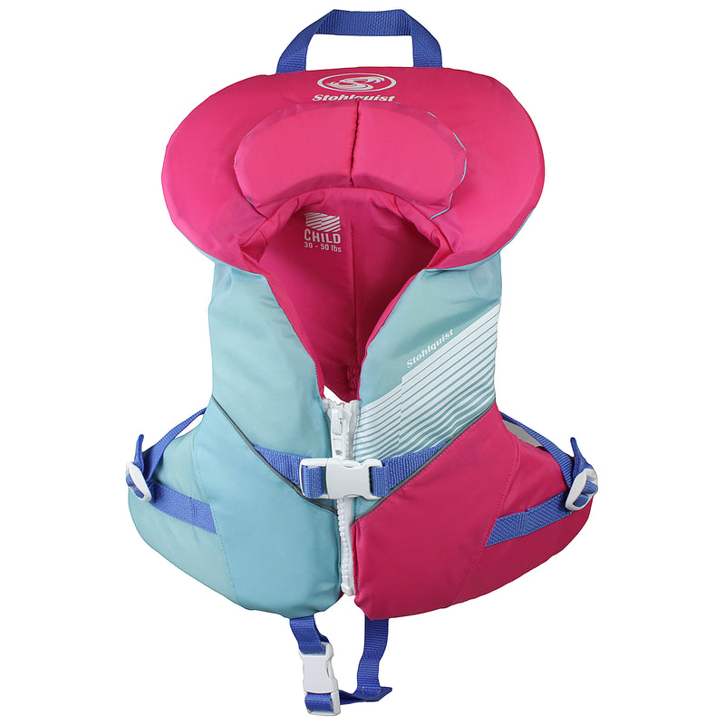 Stohlquist Child Lifejacket (PFD) in Aqua/Pink front