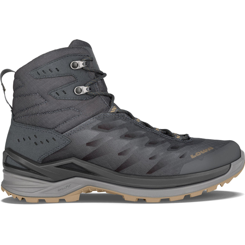 Lowa Men's Ferrox GTX Mid Hiking Boots in Anthracite/Bronze side view